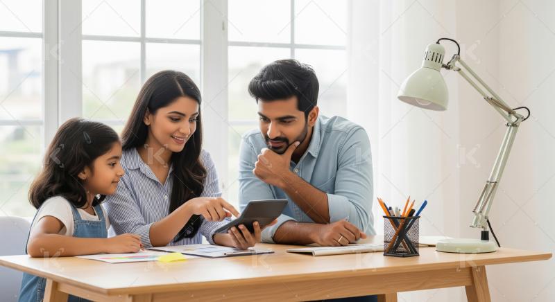Young indian financial professionals working together at office