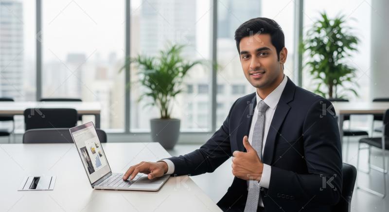 Young indian financial professionals working together at office