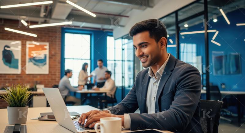 Young indian financial professionals working together at office