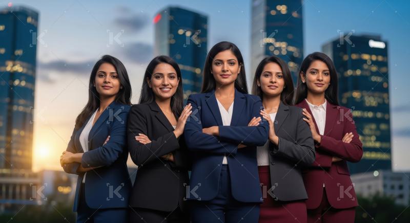 Young indian financial professionals working together at office