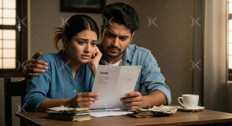 Happy young indian couple enjoying together at home