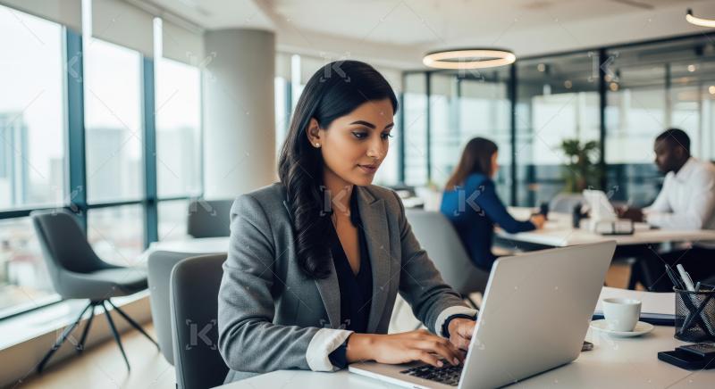 Young indian financial professionals working together at office