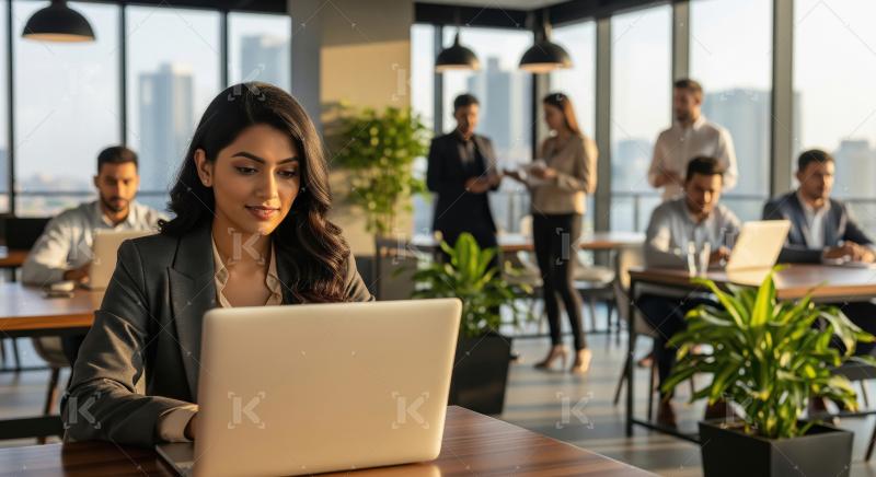 Young indian financial professionals working together at office