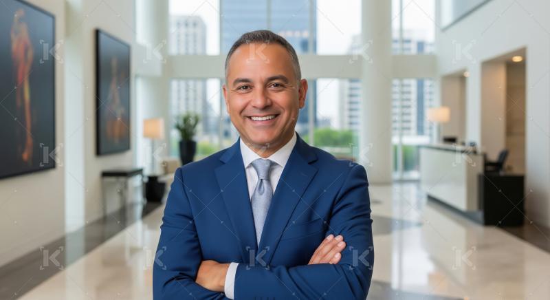 Young indian financial professional man talking on smartphone