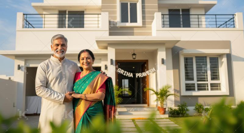 Happy young indian couple enjoying together at home