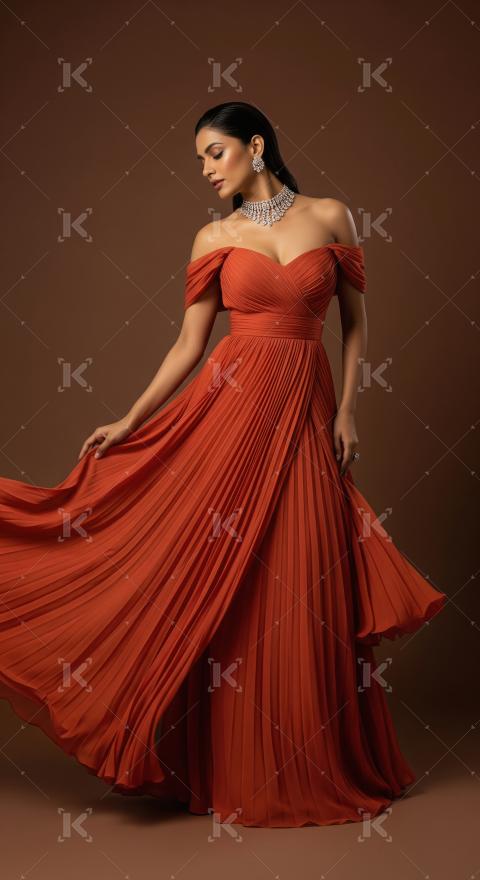 Young indian woman wearing fashionable cloths posing on isolated