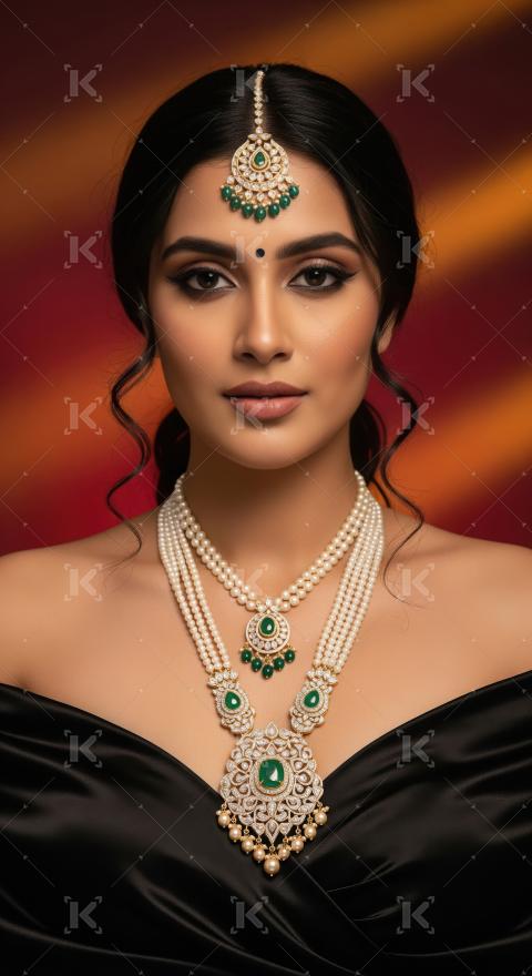 Young indian woman wearing fashionable cloths posing on isolated