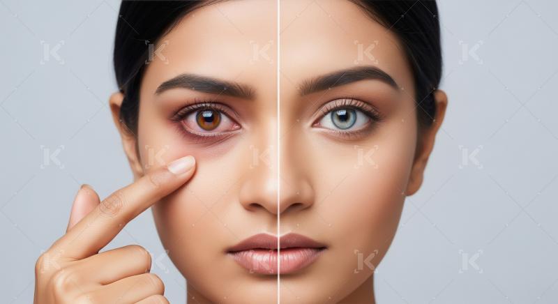 Eye Irritation Before After Comparison With Healthy Eye