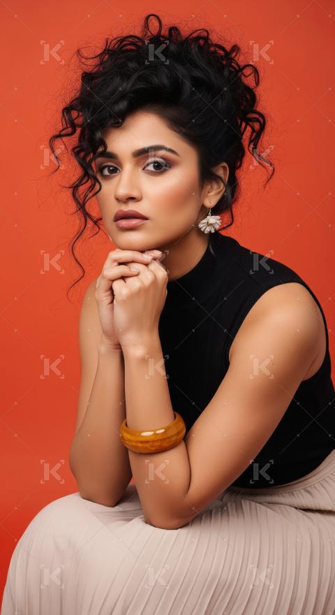 Elegant Indian Woman Posing with Style and Confidence