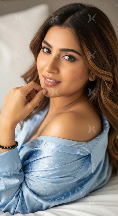 Elegant portrait of a charming young Indian woman