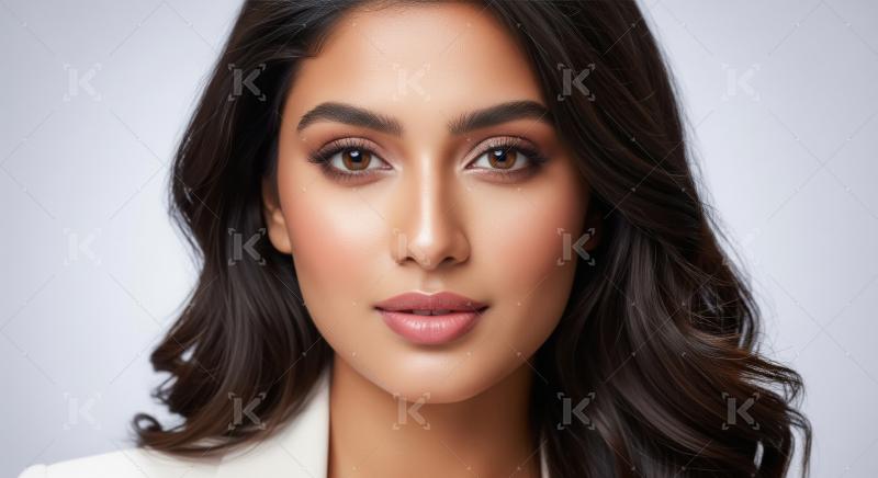 Beautiful Young Woman Headshot with Natural Makeup and Confident