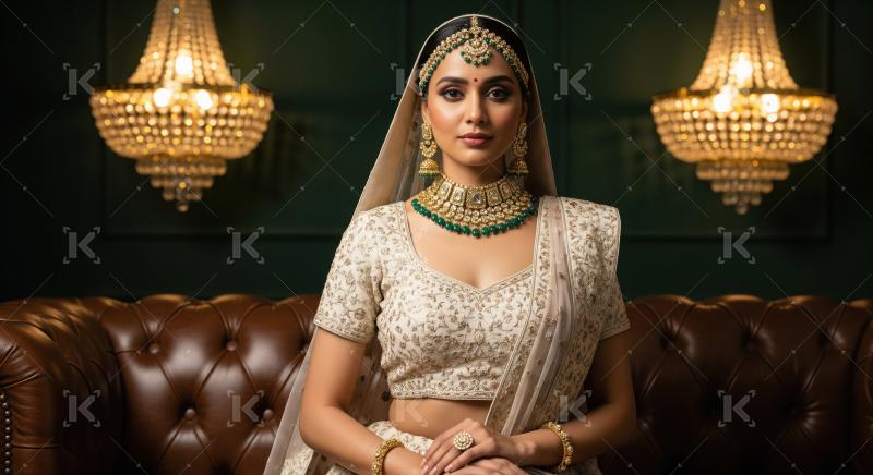 Stunning Indian Bride Adorned in Exquisite Jewelry
