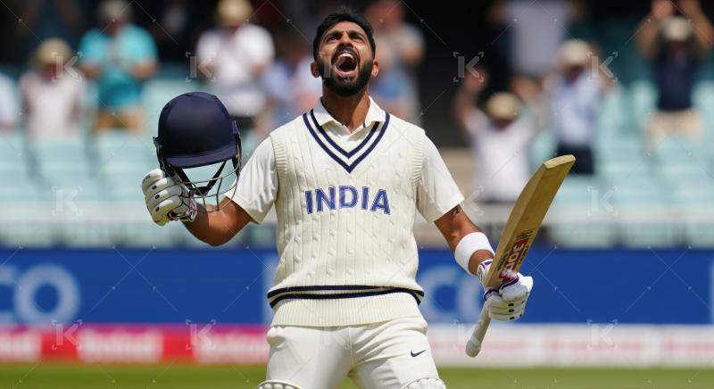 Passionate Indian Cricketer's Grand Celebration on the Field