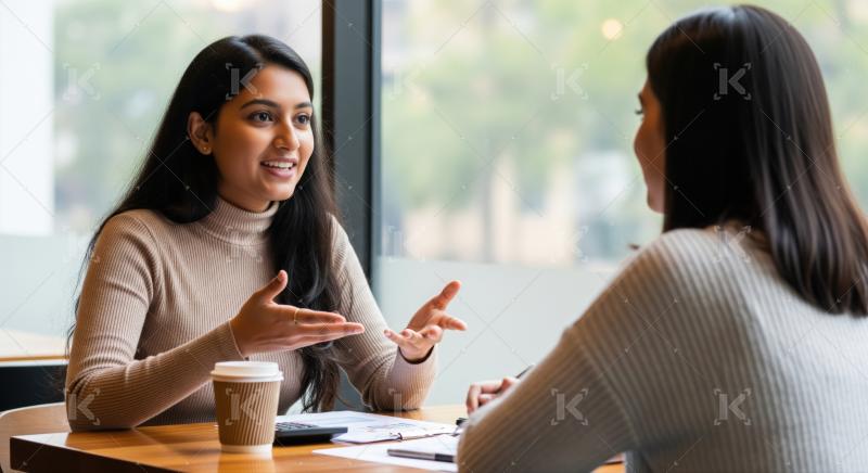 Indian businesswomen actively collaborating during a productive office meeting.