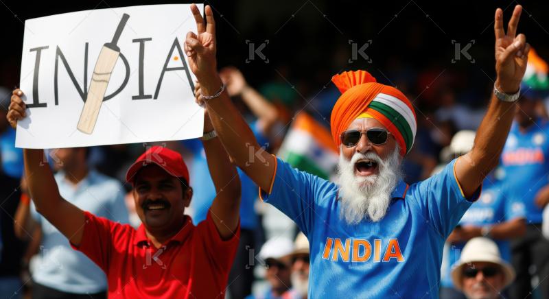 Passionate Indian cricket fans show national pride and excitement.