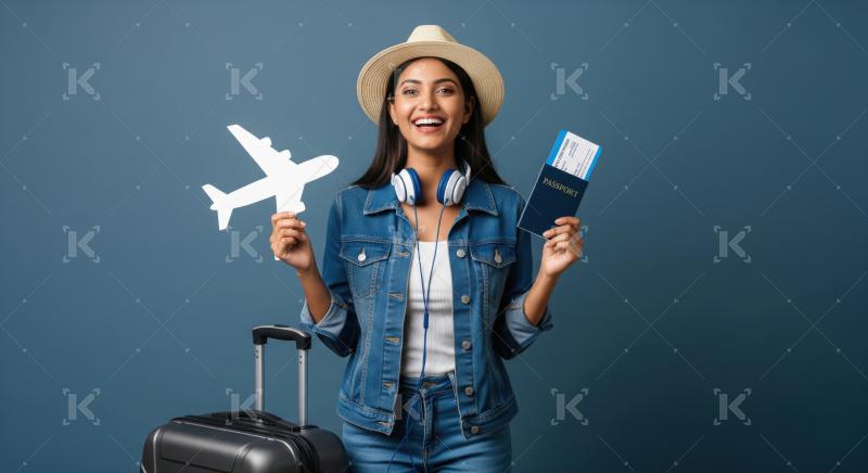Joyful young woman excited for her next travel adventure.