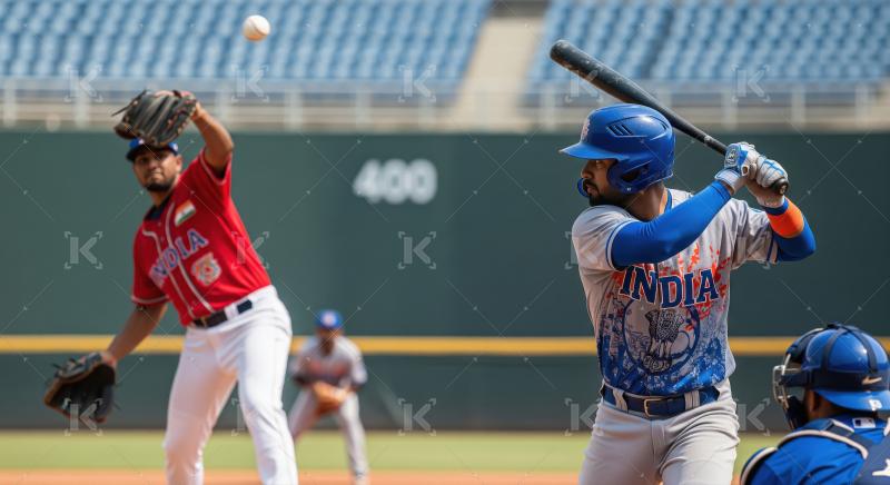 Indian Baseball Players Compete in a Dynamic Game