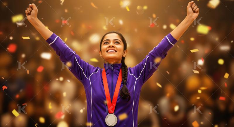 Joyful Indian athlete wins silver medal, celebrates triumphantly