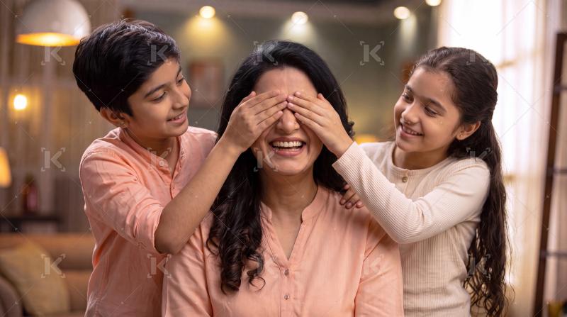 Happy indian family enjoying together at home
