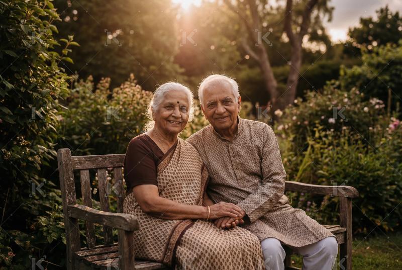 Happy indian couple enjoying together at park