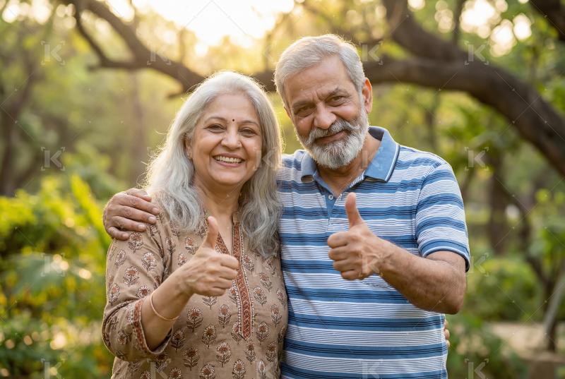 Happy indian couple enjoying together at park