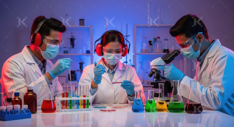 A team of diverse Indian scientists conduct futuristic experimen