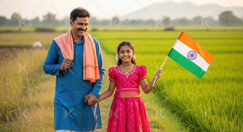 A man in traditional attire holds his little daughter, who proud