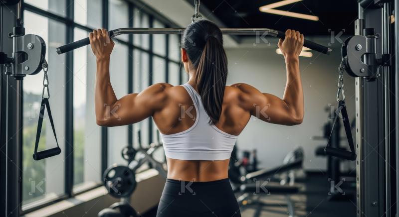 Young indian woman doing workout in the gym