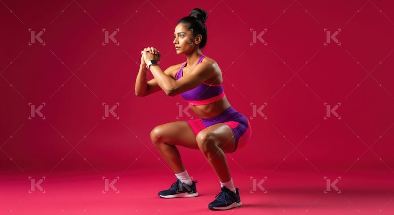 Young indian woman doing workout in the gym