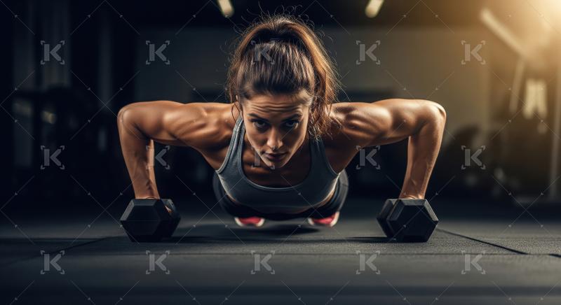 Young indian woman doing workout in the gym