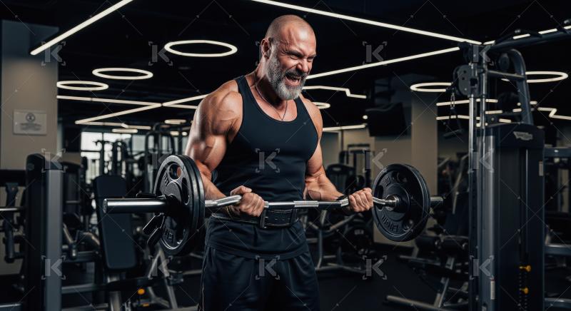 Young indian man doing workout in the gym