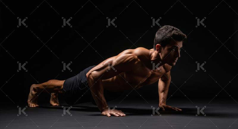 Young indian man doing workout in the gym