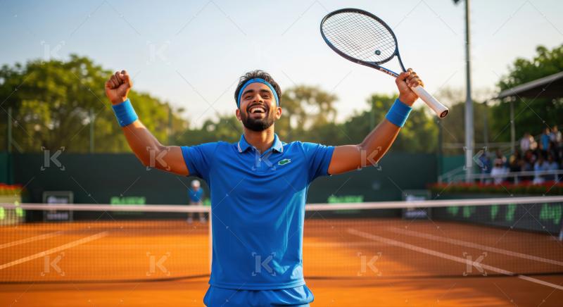 Athlete expresses immense happiness after winning an intense match