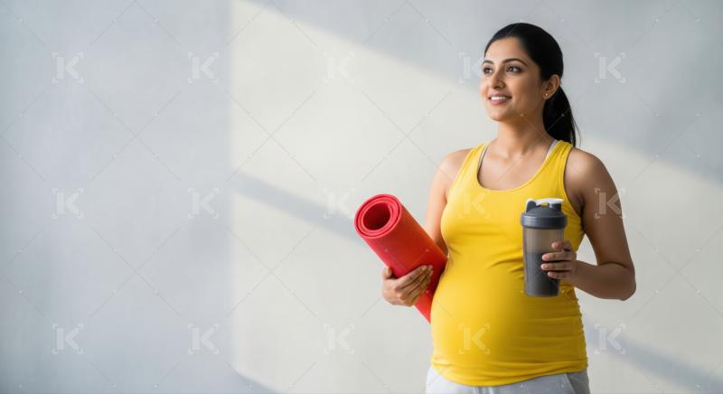 Expectant mother preparing for a healthy and active pregnancy.