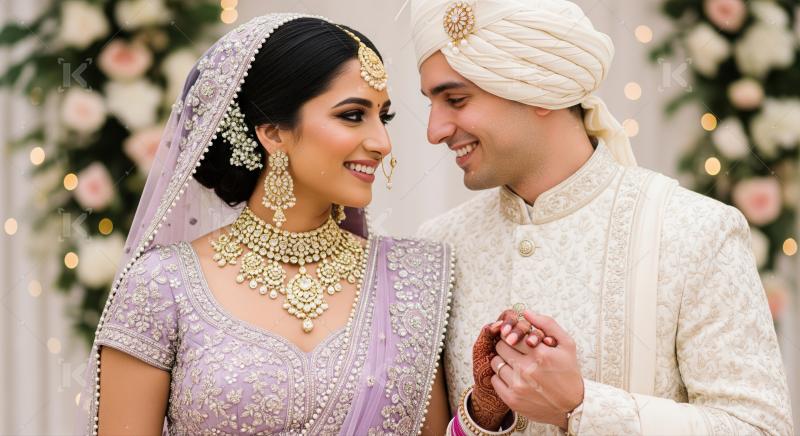 This happy Indian couple celebrates their love on their special day.