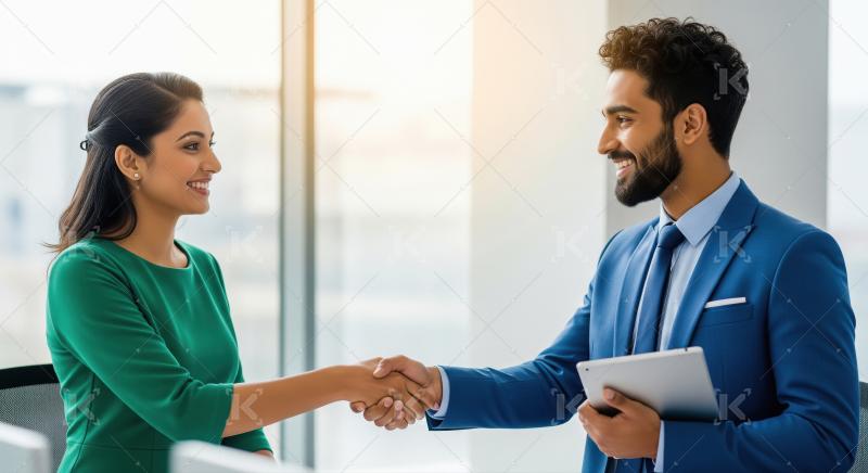 Young indian business people discussing together at office
