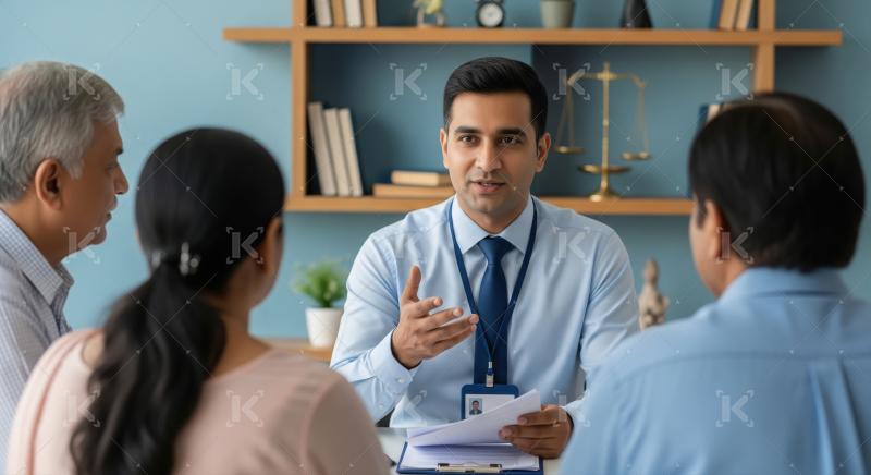 Young indian business people discussing together at office