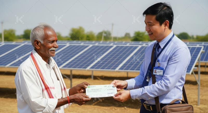 Young indian male advisor giving advice to indian farmer