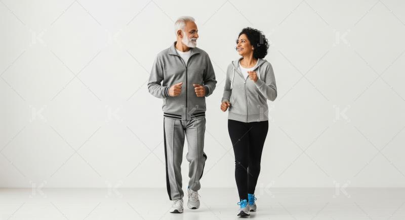 Active Indian Couple Smiling While Exercising Together in Studio