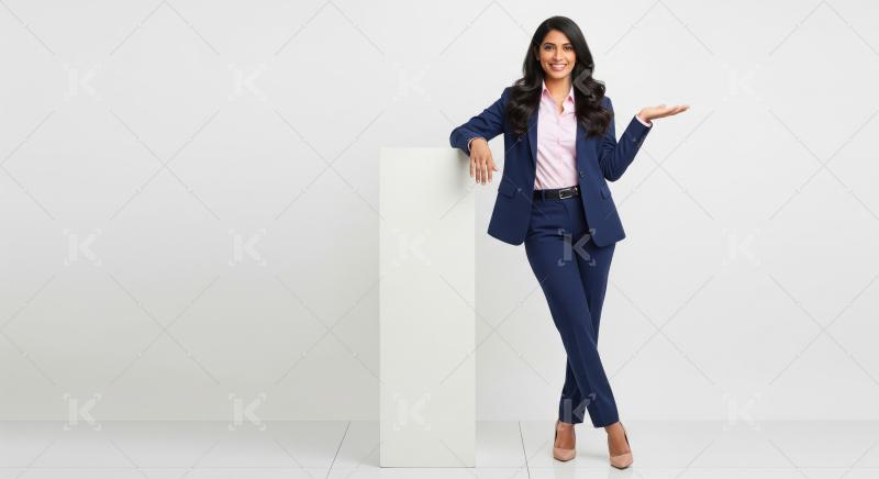 Young indian corporate woman showing thumps up