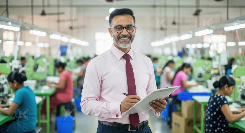 Senior indian businessman standing confidently