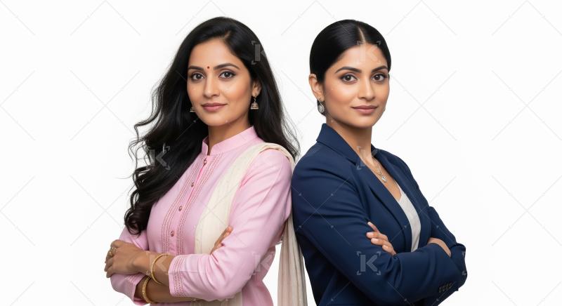 Young Indian businesswoman or corporate employee standing confid