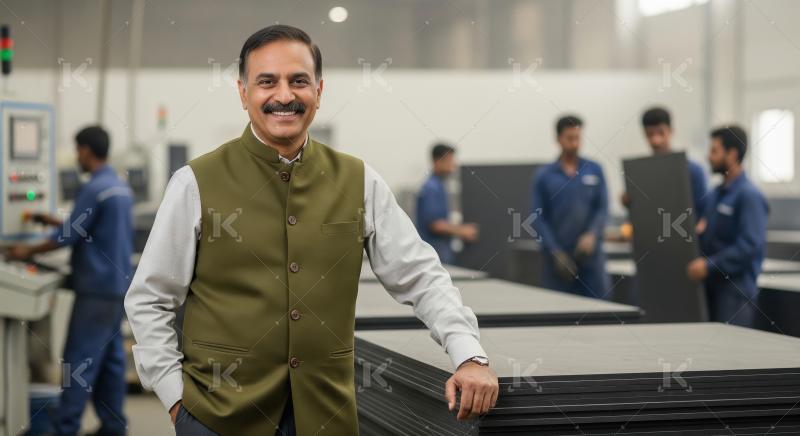 Indian businessman or corporate employee standing confidently