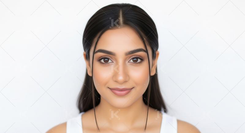 Stunning Portrait of a Young Woman with a Serene Smile