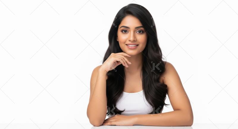 Beautiful Young Indian Woman Smiling, Posing Confidently
