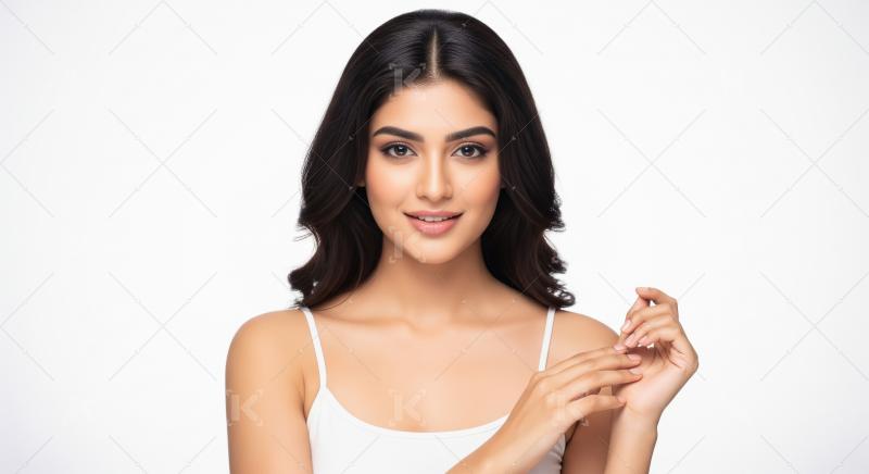 Beautiful Young Indian Woman Radiating Natural Beauty and Grace