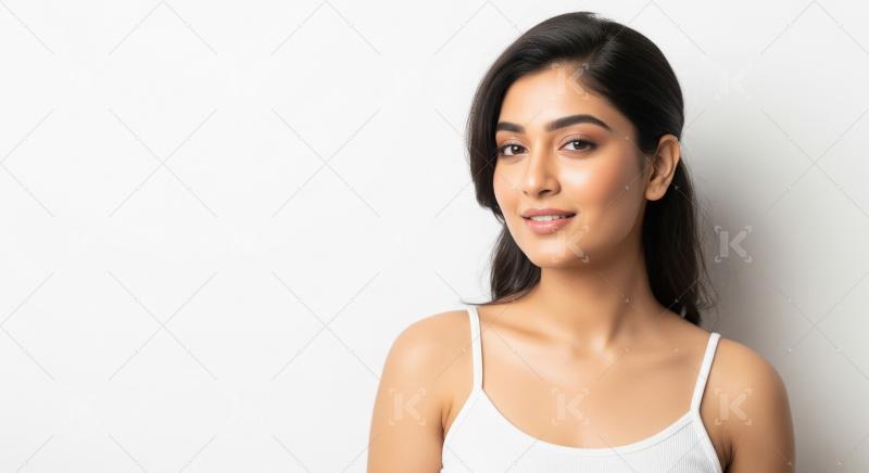 Beautiful Indian Woman with Radiant Skin and Confident Smile