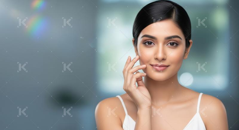 Beautiful Young Woman with Radiant Skin and Natural Beauty