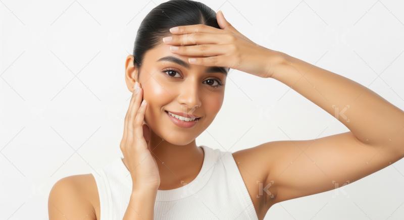 Beautiful Indian Woman with Healthy Skin and Confident Smile