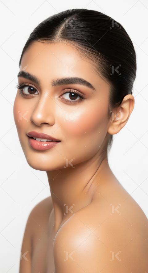 Radiant Beauty: Young Woman with Healthy Skin and Confident Smil